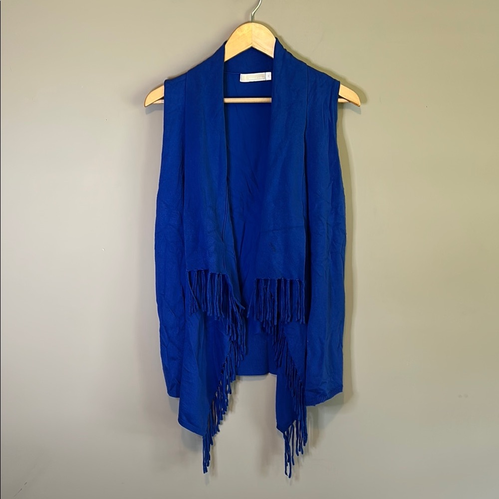 Christina Vibrant Blue Knit Cardigan Vest Top
